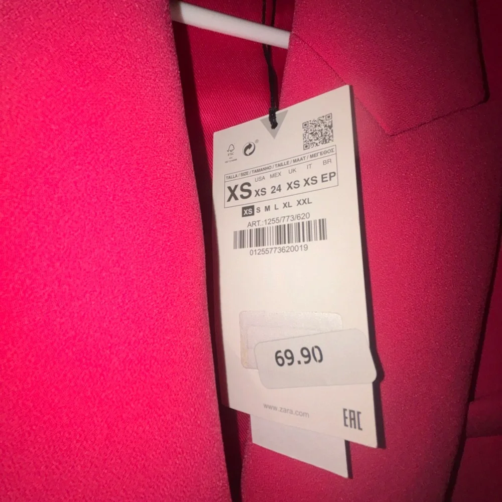 Zara Pink Blazer Classic Suit Jacket - Picture 4 of 4
